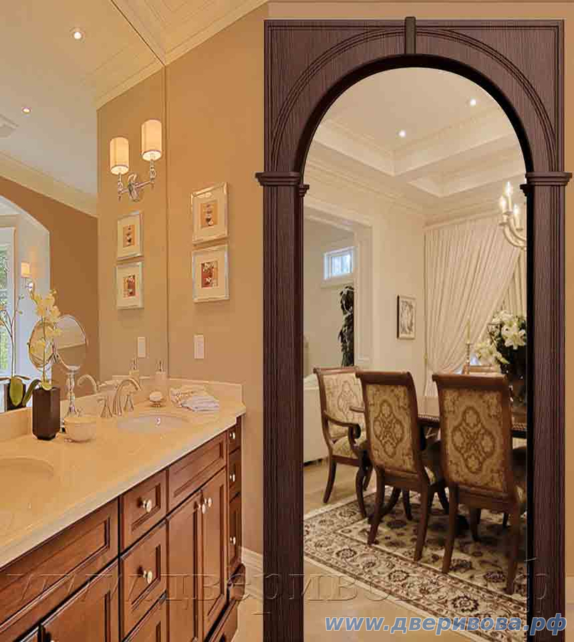 Арка ПВХ Палермо (глубина 190 мм), Венге